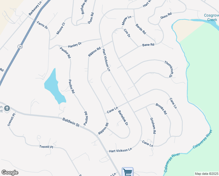 map of restaurants, bars, coffee shops, grocery stores, and more near 3870 Bartelink Drive in Valley Springs
