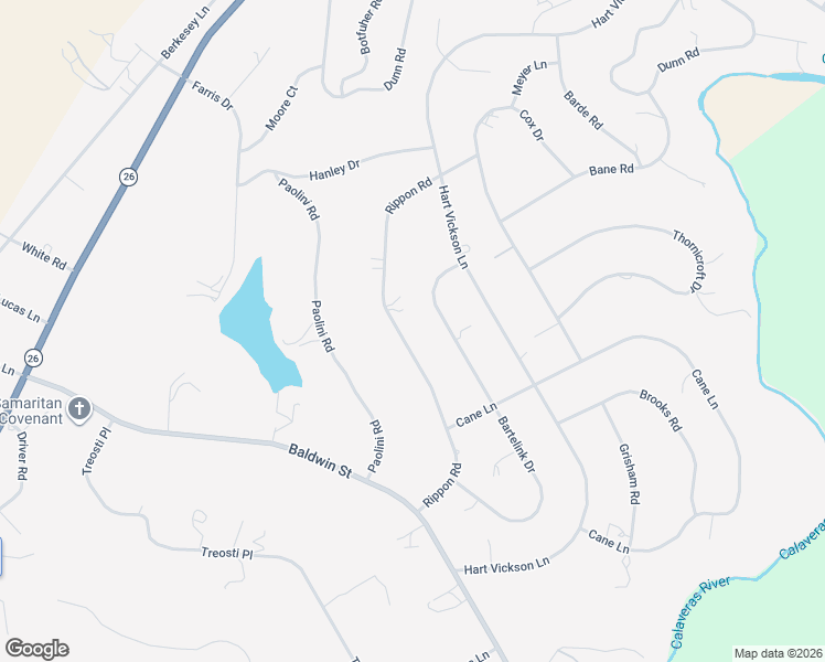 map of restaurants, bars, coffee shops, grocery stores, and more near 5863 Rippon Road in Valley Springs