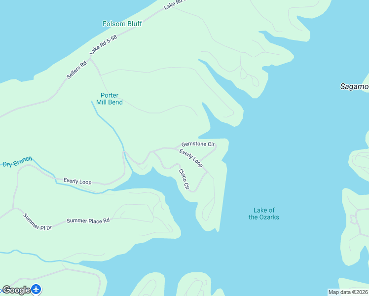 map of restaurants, bars, coffee shops, grocery stores, and more near Lake Road 5-58 L in Camdenton