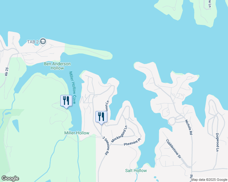 map of restaurants, bars, coffee shops, grocery stores, and more near 1717 Autumn Lane in Osage Beach