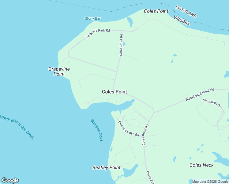 map of restaurants, bars, coffee shops, grocery stores, and more near in Coles Point