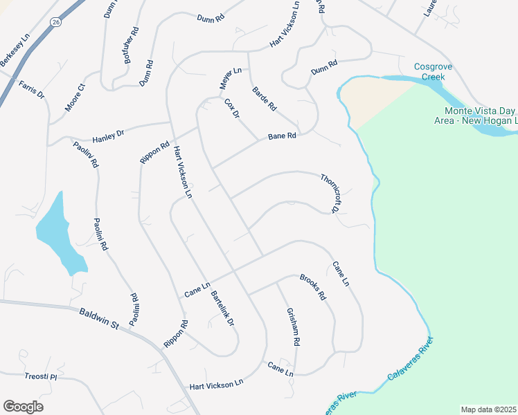 map of restaurants, bars, coffee shops, grocery stores, and more near 6244 Thornicroft Drive in Valley Springs