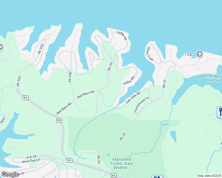 map of restaurants, bars, coffee shops, grocery stores, and more near 1501-2099 Valley Road in Osage Beach