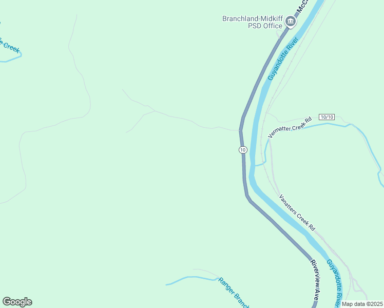 map of restaurants, bars, coffee shops, grocery stores, and more near 39 Paddies Bridge in Branchland