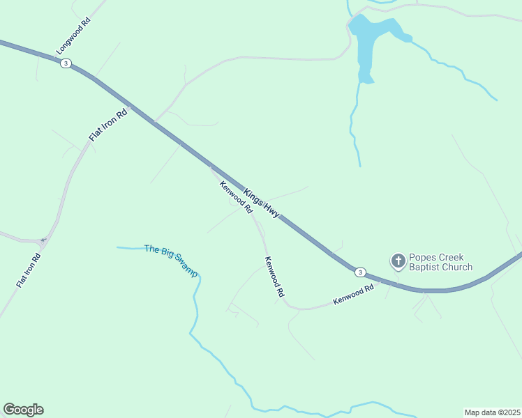 map of restaurants, bars, coffee shops, grocery stores, and more near 8616 Kings Highway in Montross