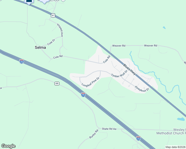 map of restaurants, bars, coffee shops, grocery stores, and more near 1558 Timber Wolf Drive in Festus