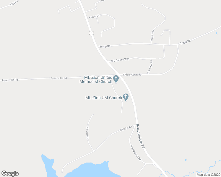 map of restaurants, bars, coffee shops, grocery stores, and more near 17453 Mount Zion Church Road in Saint Inigoes