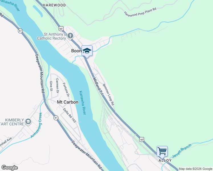 map of restaurants, bars, coffee shops, grocery stores, and more near 141 Boomer Loop Rd in Kimberly