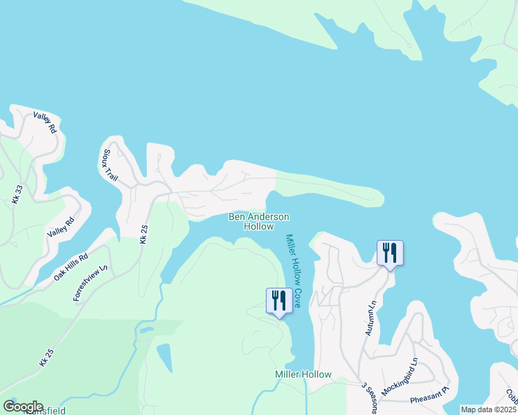 map of restaurants, bars, coffee shops, grocery stores, and more near 5940 Baydy Peak Road in Osage Beach