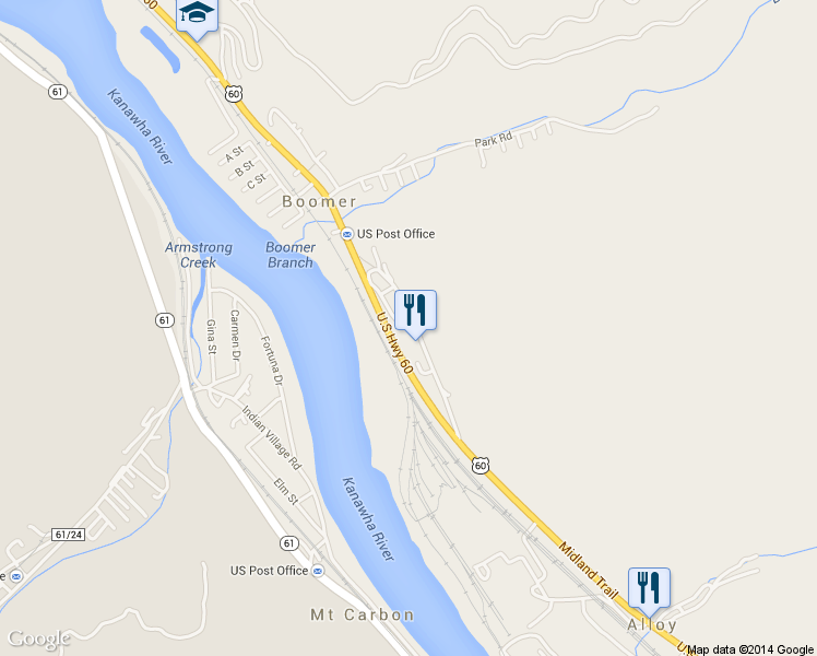 map of restaurants, bars, coffee shops, grocery stores, and more near 141 Boomer Loop Rd in Kimberly