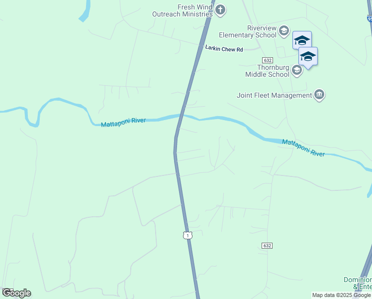 map of restaurants, bars, coffee shops, grocery stores, and more near 6821 Patriot Highway in Spotsylvania Courthouse