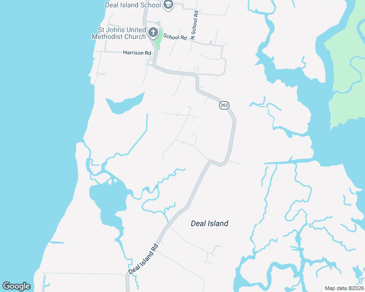 map of restaurants, bars, coffee shops, grocery stores, and more near 23309 Ballard Road in Deal Island Historic District