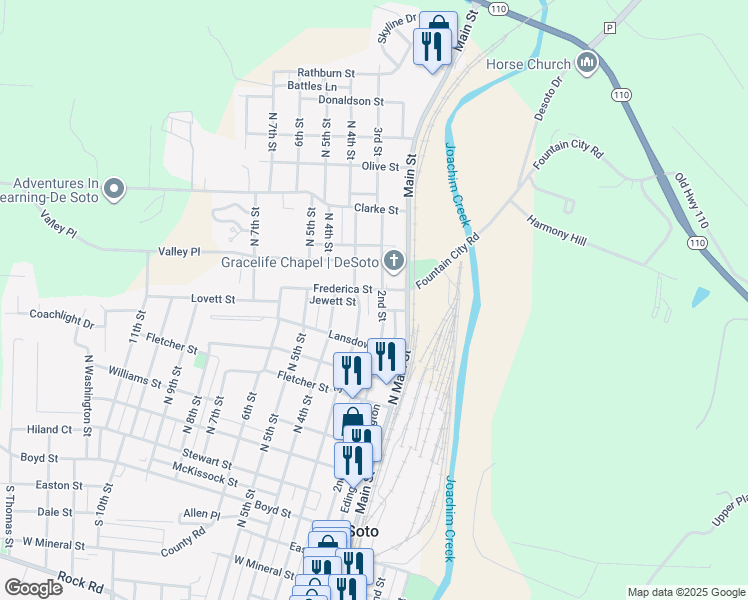 908 North 2nd Street, De Soto MO Walk Score