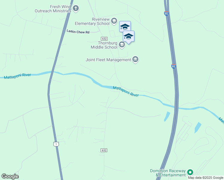 map of restaurants, bars, coffee shops, grocery stores, and more near 6908 South Roxbury Mill Road in Spotsylvania