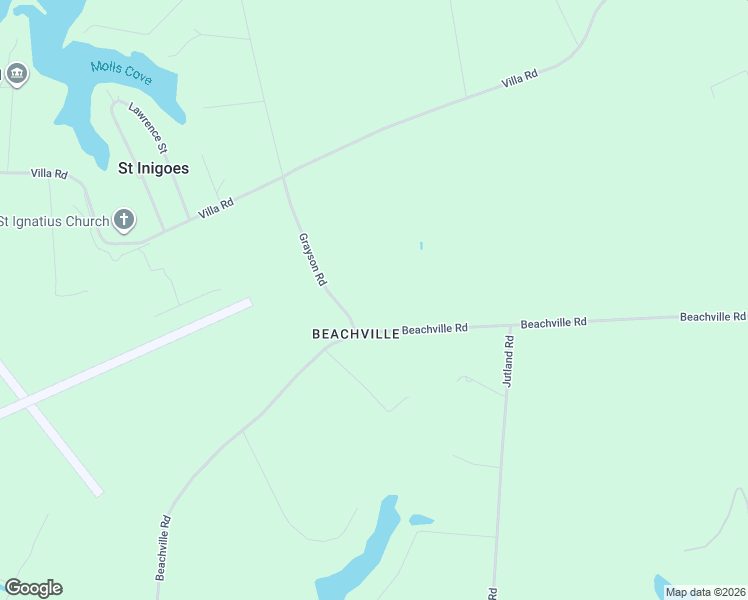 map of restaurants, bars, coffee shops, grocery stores, and more near 17500 Grayson Road in Saint Inigoes