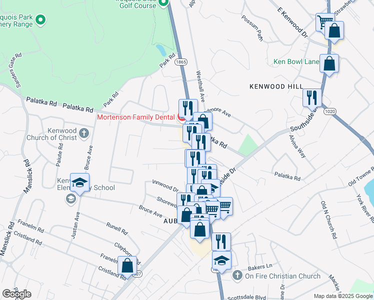 map of restaurants, bars, coffee shops, grocery stores, and more near 911 Westview Drive in Louisville