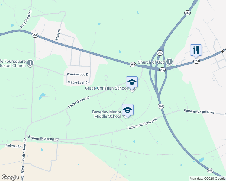 map of restaurants, bars, coffee shops, grocery stores, and more near 16 Stevens Lane in Staunton