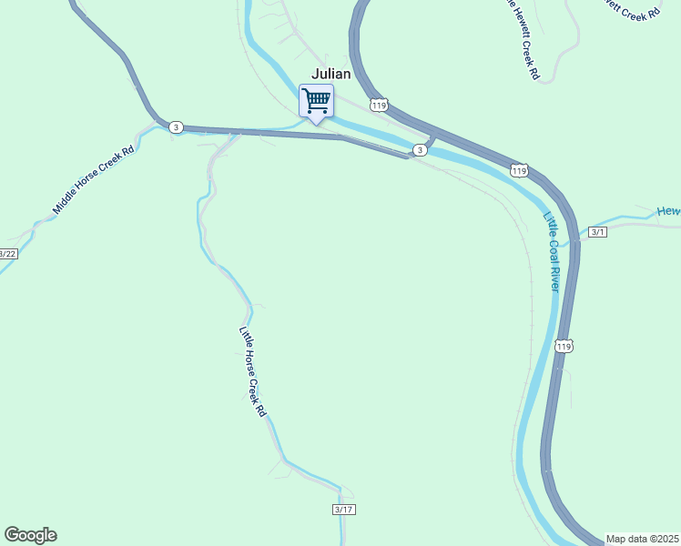 map of restaurants, bars, coffee shops, grocery stores, and more near in Julian