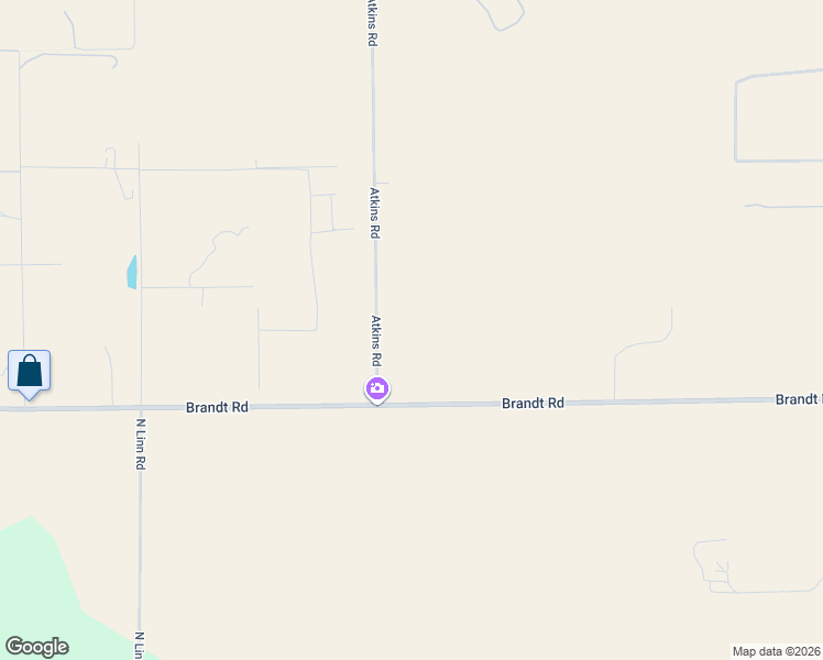 map of restaurants, bars, coffee shops, grocery stores, and more near 18370 Atkins Road in Lodi