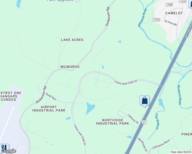 map of restaurants, bars, coffee shops, grocery stores, and more near 1000 Research Park Boulevard in Charlottesville