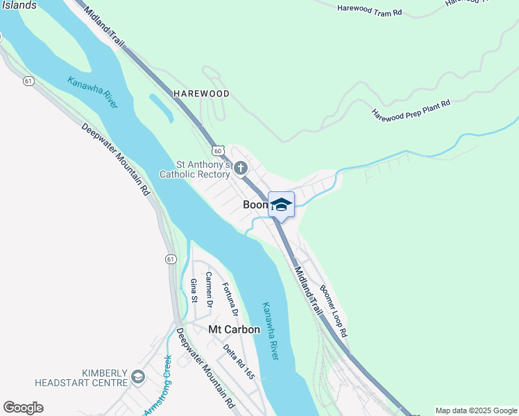 map of restaurants, bars, coffee shops, grocery stores, and more near in Boomer