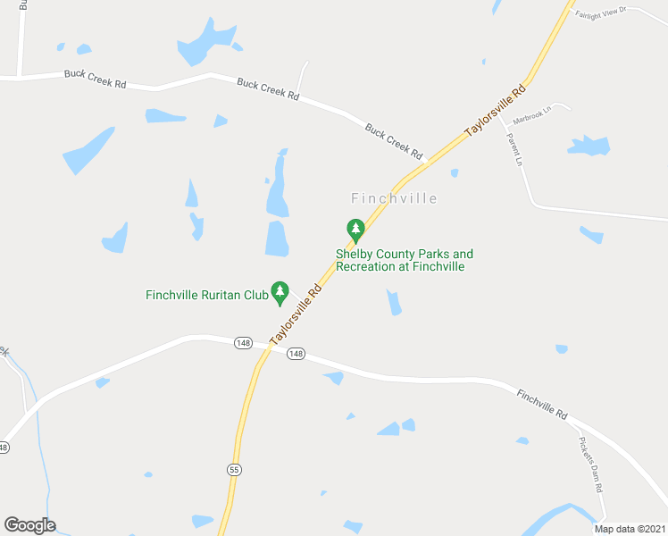 map of restaurants, bars, coffee shops, grocery stores, and more near 5595 Taylorsville Road in Finchville