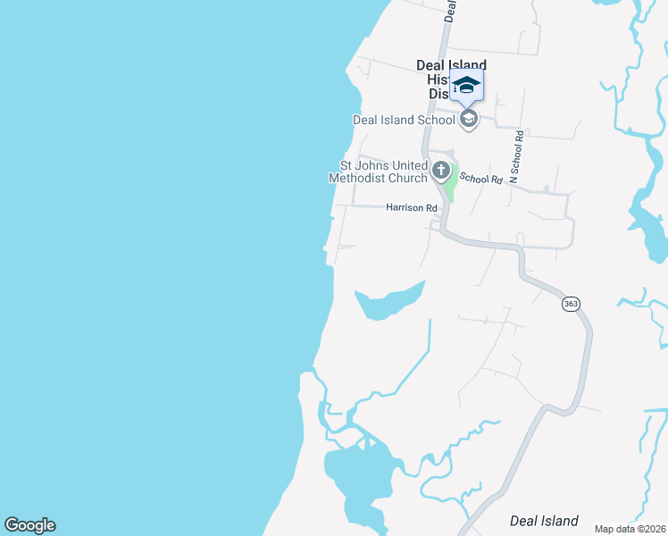 map of restaurants, bars, coffee shops, grocery stores, and more near 9790 Crowell Road in Deal Island Historic District