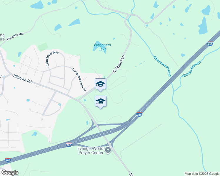 map of restaurants, bars, coffee shops, grocery stores, and more near 6015 Bristol Bluffs Circle in Louisville