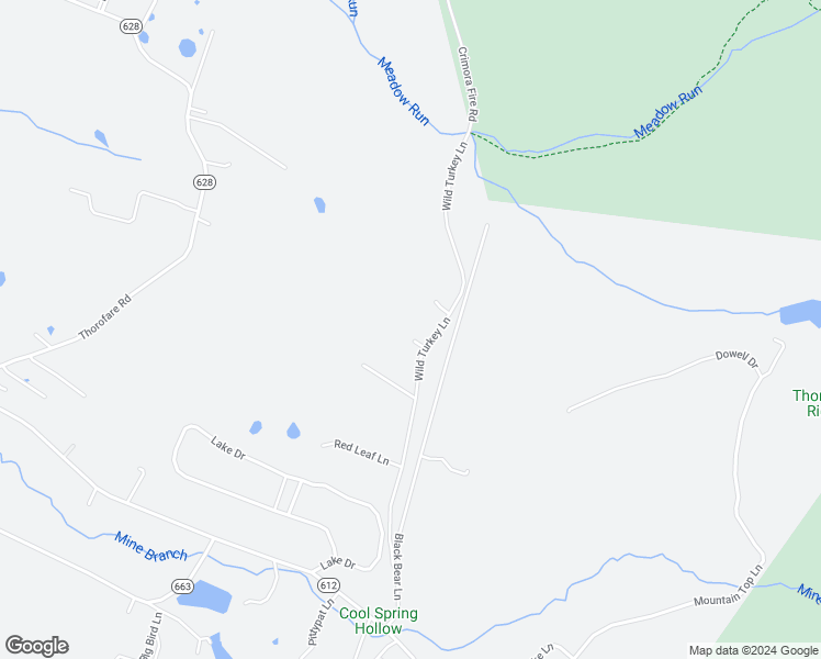 map of restaurants, bars, coffee shops, grocery stores, and more near 200 Wild Turkey Lane in Crimora