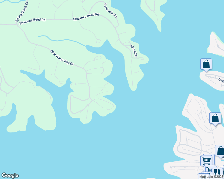 map of restaurants, bars, coffee shops, grocery stores, and more near 164 Sac Road in Sunrise Beach