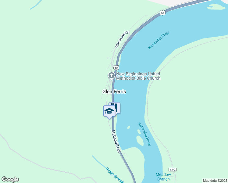map of restaurants, bars, coffee shops, grocery stores, and more near in Glen Ferris