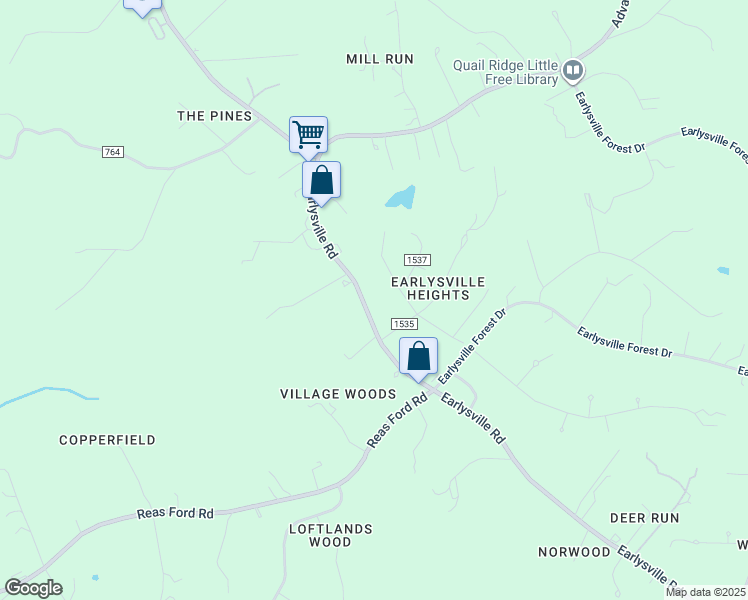 map of restaurants, bars, coffee shops, grocery stores, and more near 4230 Viewmont Rd in Earlysville