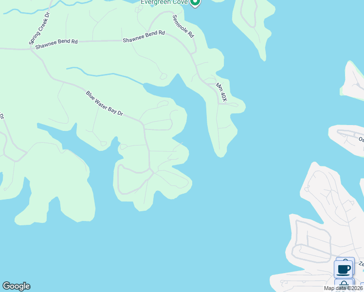 map of restaurants, bars, coffee shops, grocery stores, and more near 164 Sac Road in Sunrise Beach