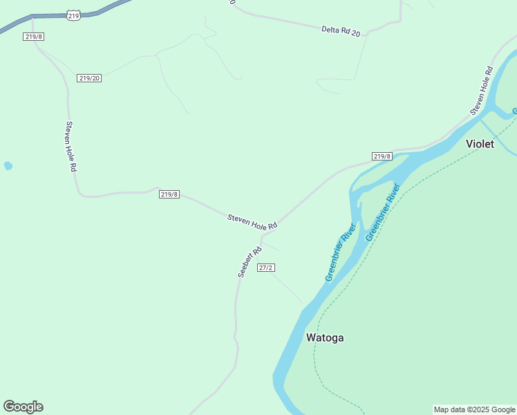 map of restaurants, bars, coffee shops, grocery stores, and more near Steven Hole Road in Marlinton