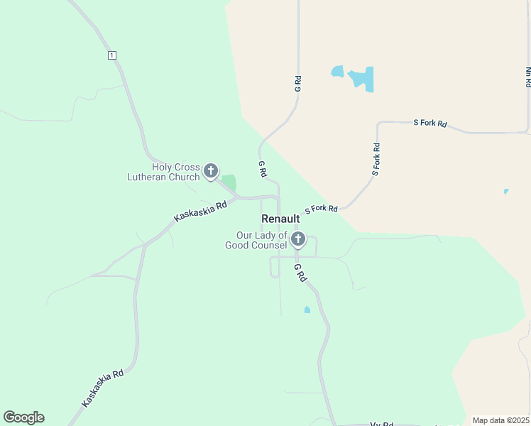 map of restaurants, bars, coffee shops, grocery stores, and more near 5001 1st Street in Renault