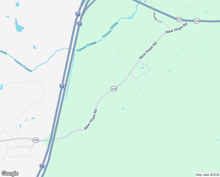 map of restaurants, bars, coffee shops, grocery stores, and more near 1298 New Hope Road in Staunton