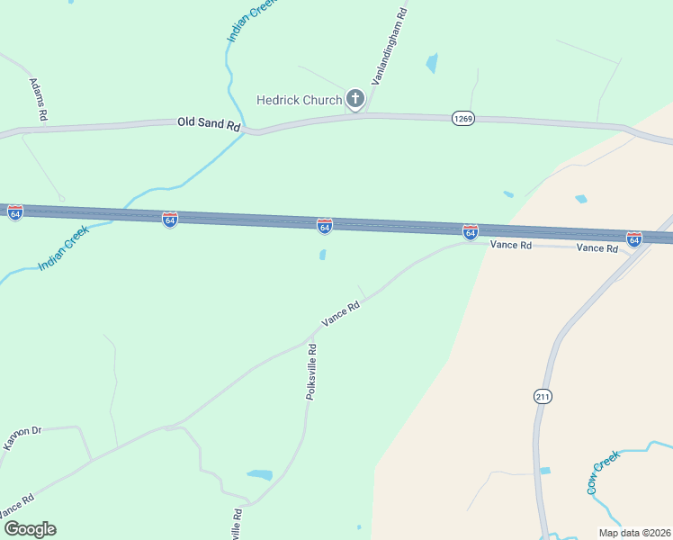 map of restaurants, bars, coffee shops, grocery stores, and more near 1968 Vance Road in Salt Lick