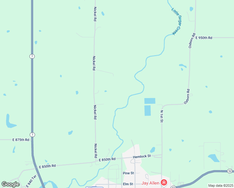 map of restaurants, bars, coffee shops, grocery stores, and more near 9045 Nickell Road in Mound City
