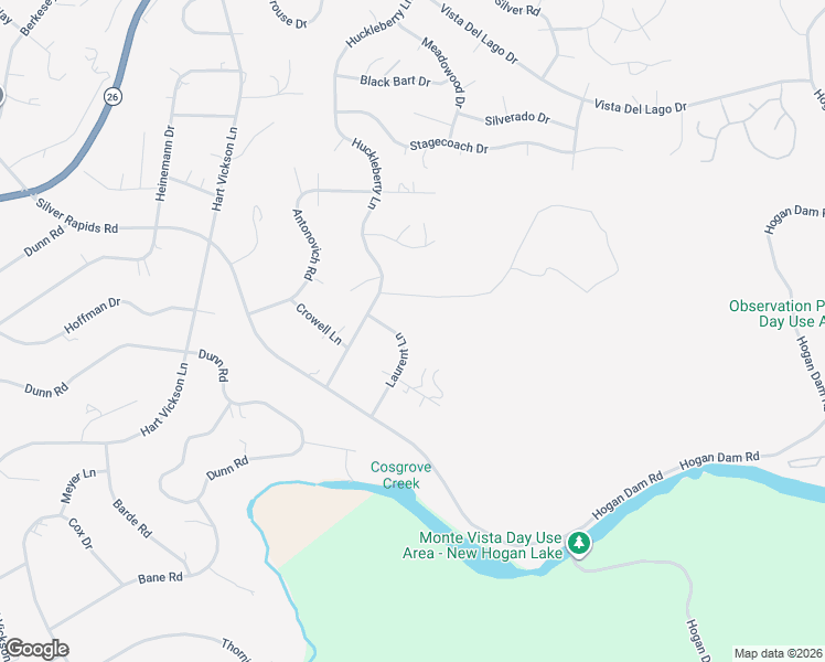 map of restaurants, bars, coffee shops, grocery stores, and more near 3634 Delin Way in Valley Springs