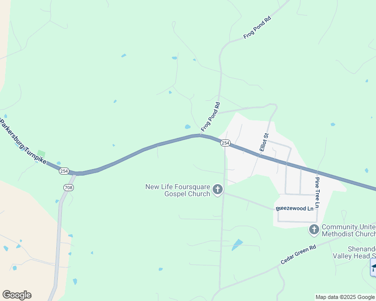 map of restaurants, bars, coffee shops, grocery stores, and more near 676 Parkersburg Turnpike in Staunton