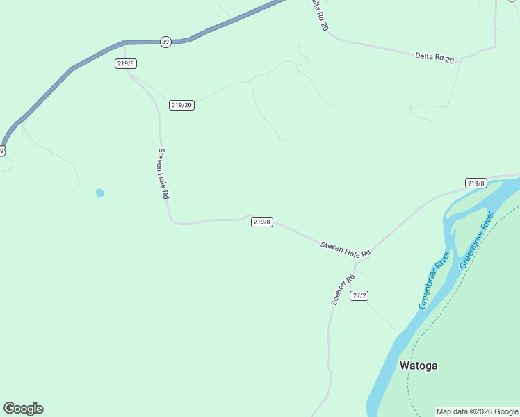 map of restaurants, bars, coffee shops, grocery stores, and more near Steven Hole Road in Marlinton