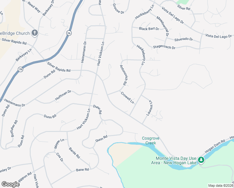 map of restaurants, bars, coffee shops, grocery stores, and more near 3192 Antonovich Road in Valley Springs