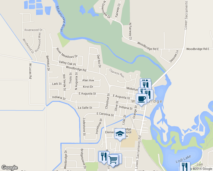 map of restaurants, bars, coffee shops, grocery stores, and more near 696 Woodbridge Road East in Woodbridge