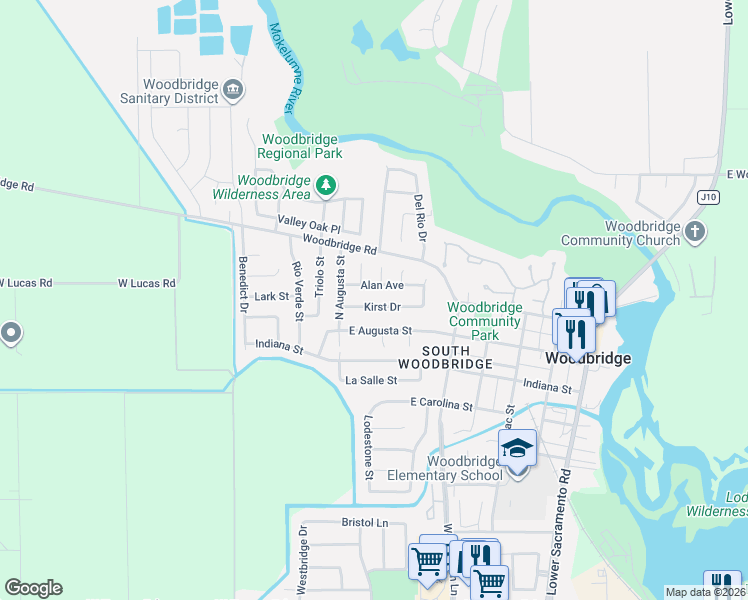 map of restaurants, bars, coffee shops, grocery stores, and more near 522 Kirst Drive in Woodbridge