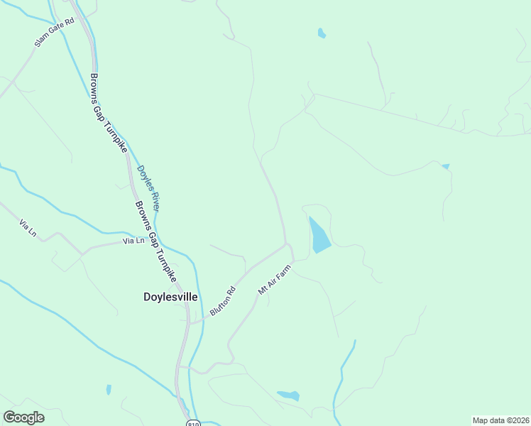 map of restaurants, bars, coffee shops, grocery stores, and more near Blufton Road in Crozet