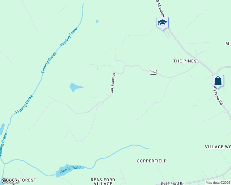 map of restaurants, bars, coffee shops, grocery stores, and more near 44 State Route 764 in Earlysville