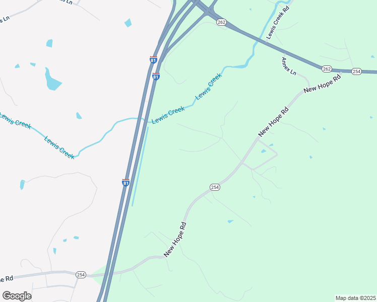map of restaurants, bars, coffee shops, grocery stores, and more near 1382 New Hope Road in Staunton