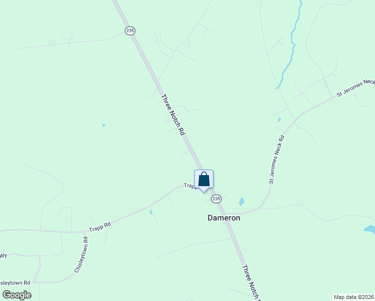 map of restaurants, bars, coffee shops, grocery stores, and more near 17839 Three Notch Road in Lexington Park