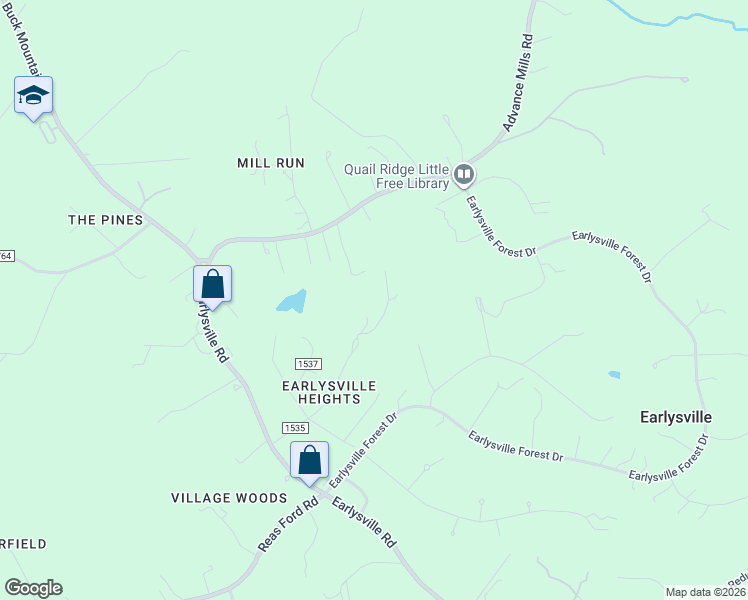 map of restaurants, bars, coffee shops, grocery stores, and more near 746 Little Bitty Farm in Earlysville