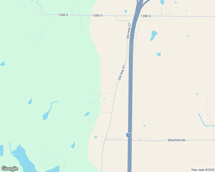 map of restaurants, bars, coffee shops, grocery stores, and more near 19700 Indiana 57 in Evansville